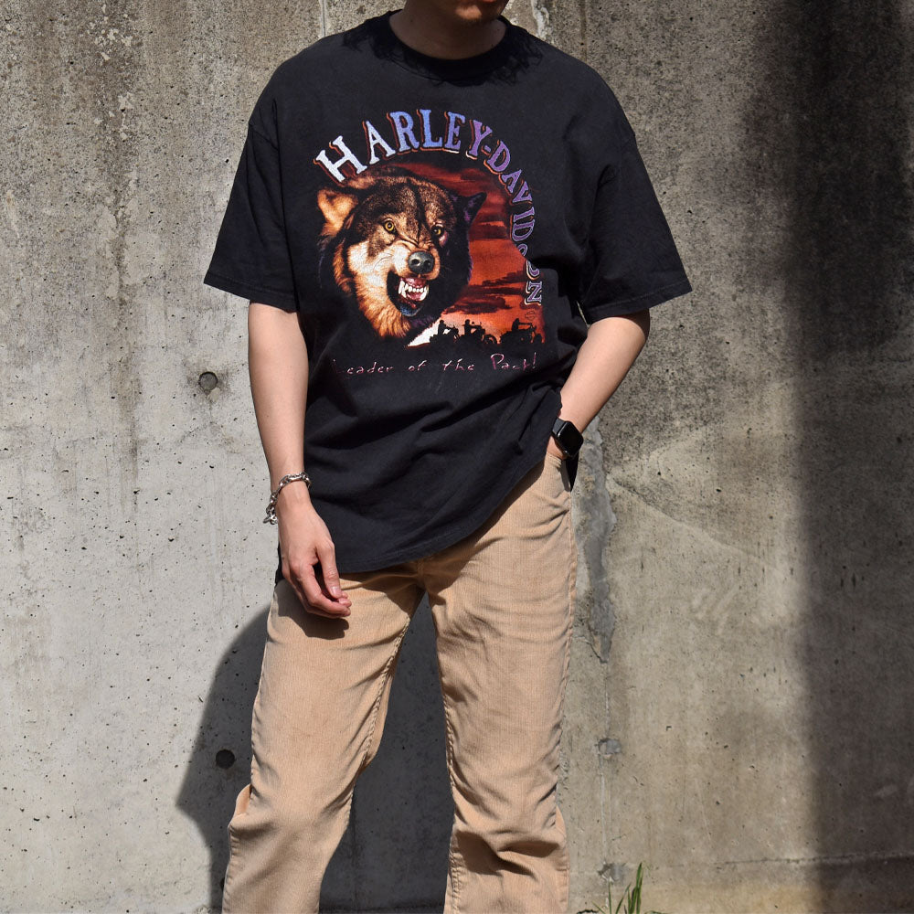 90’s　Harley-Davidson/ハーレーダビッドソン “WOLF” 両面プリント Tシャツ　230429