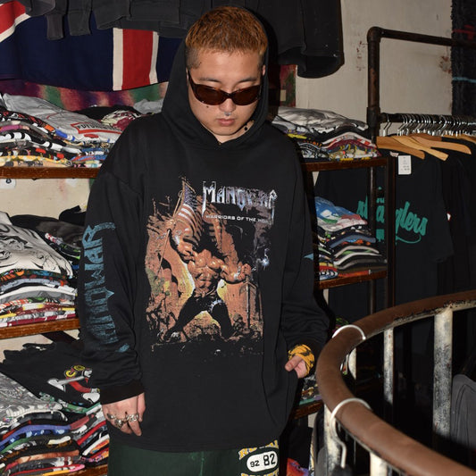 Y2K MANOWAR "WARRIORS OF THE WORLD" スウェット ロックフーディー 260403H