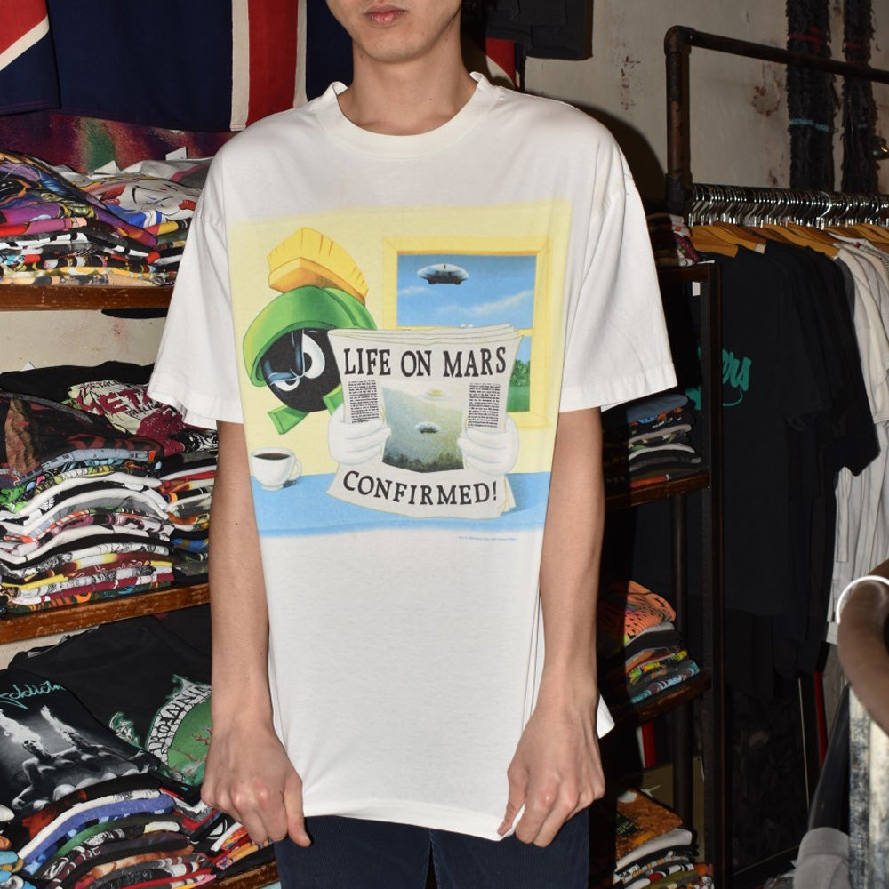 90's LOONEY TUNES "MARVIN THE MARTIAN & UFO" キャラT USA製 260327H