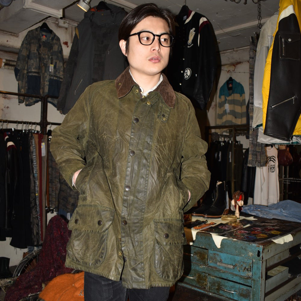 90's 旧3ワラント Barbour "BEAUFORT" オイルドジャケット 260317H
