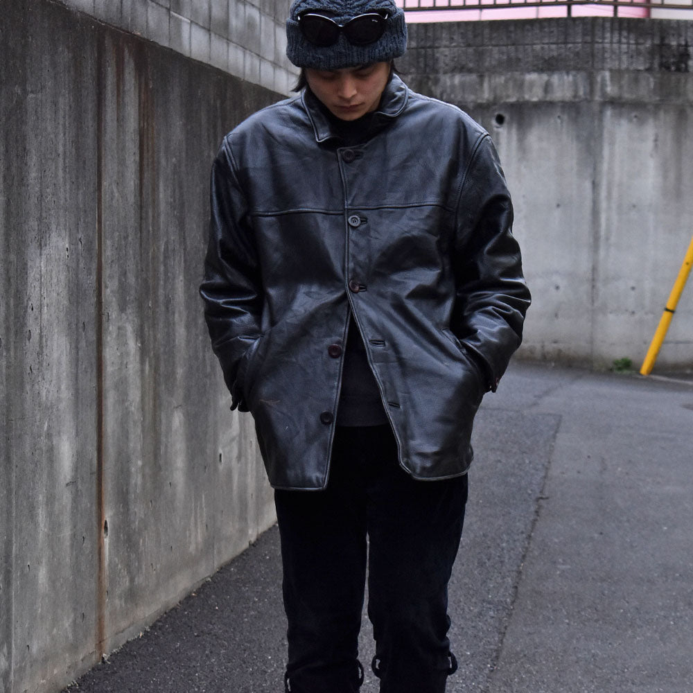 90’s WEATHERPROOF レザージャケット カーコート 231206H