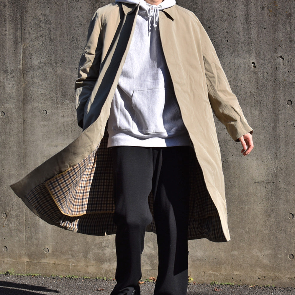 80's Aquascutum クラブチェックライナー付き！ ステンカラーコート 英国製 231215