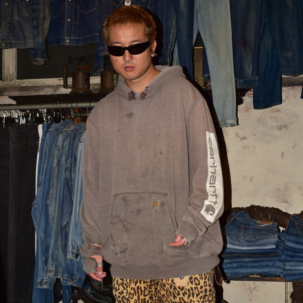 Carhartt 鬼フェード&ボロ プルオーバーパーカー 261006H