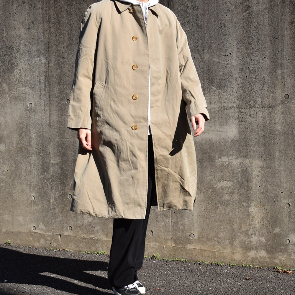 80's Aquascutum クラブチェックライナー付き！ ステンカラーコート 英国製 231215