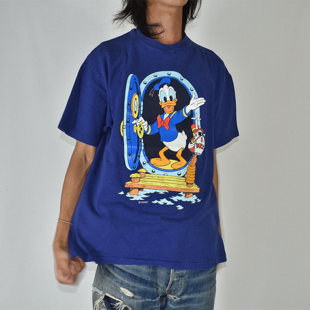 90's　Disney/ディズニー “Donald Duck” ドナルド Tシャツ　USA製　230711
