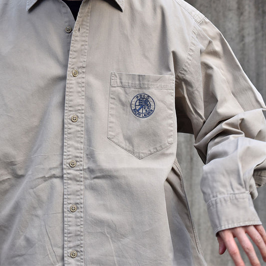 90's Polo Ralph Lauren/ポロ ラルフ ローレン クッキーパッチ刺繍 シャツ 230819