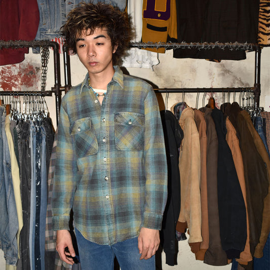 90’s CAMPUS シャドーチェック フランネルシャツ 251014H