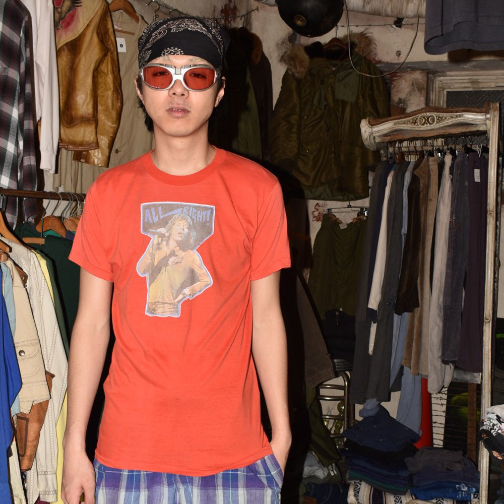 70's Mick Jagger "ALL RIGHT!" ロックTシャツ 260714H