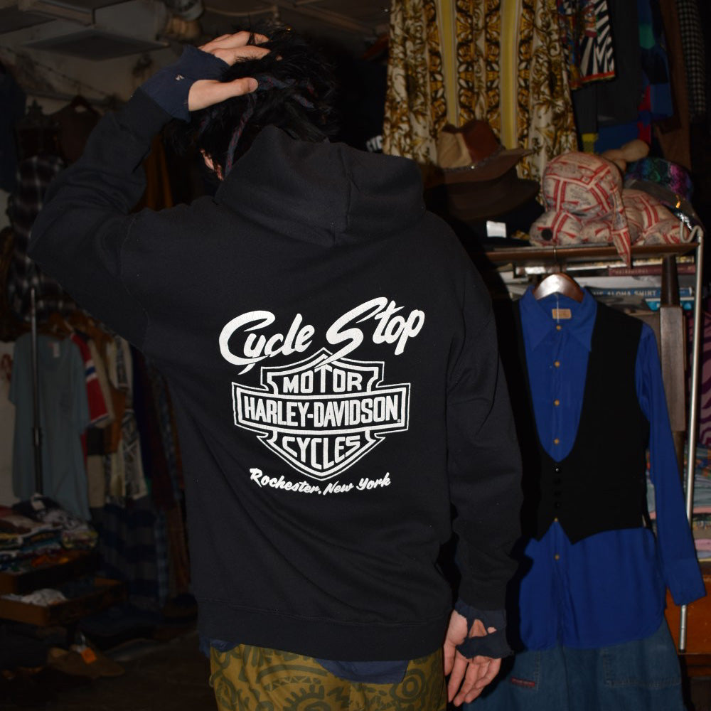 90's Harley-Davidson "Cycle Stop" イーグル ジップパーカー 260612H