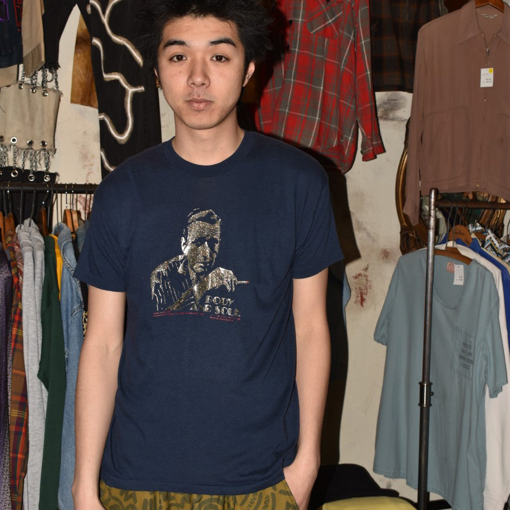 80's "BODY AND SOUL" Humphrey Bogart ムービーTシャツ 260421H