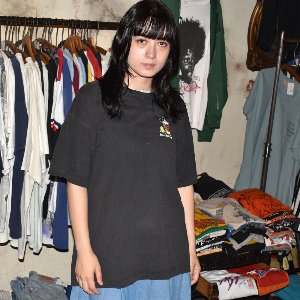 90’s Disney “Euro Disney/Mickey” キャラクター Tシャツ USA製 250923H