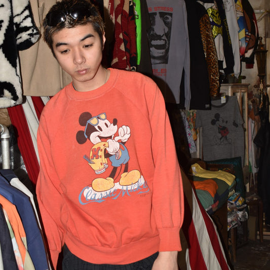 80’s ユーロ製 Mickey Mouse クルーネックスウェット 260203H