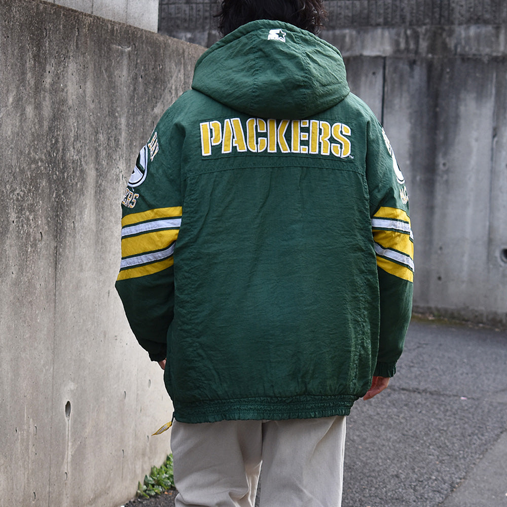 90-00s STARTER "NFL Green Bay Packers" 中綿入り ナイロンジャケット 231227