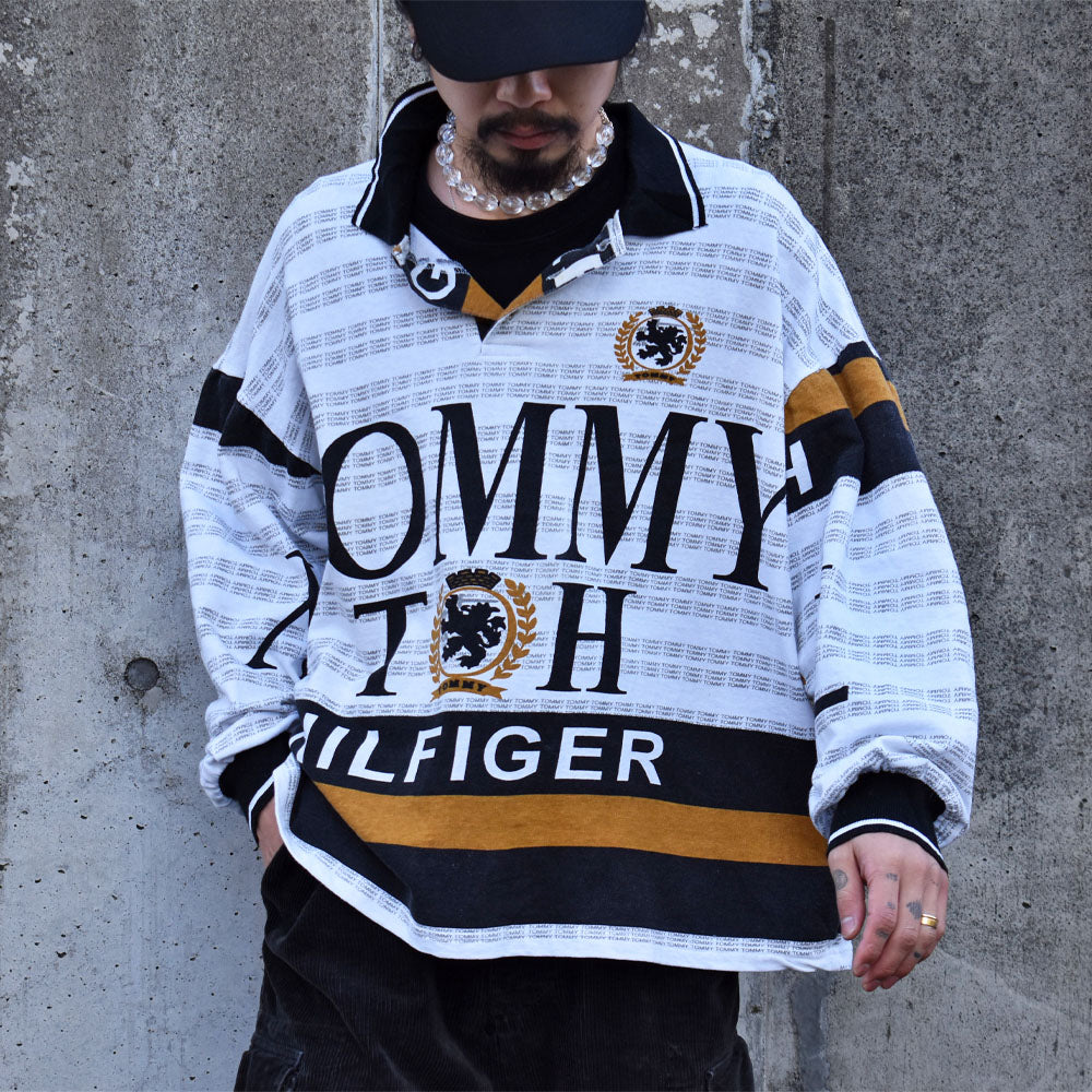 90’s ブートレグ TOMMY HILFIGER ラグビージャージ ポロシャツ USA製 231126