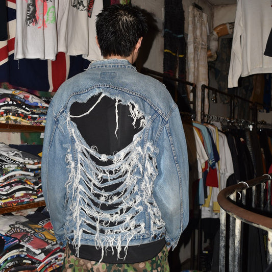 90's Levi's "Furst of a Kind" カスタム クラッシュデニムジャケット 260313H