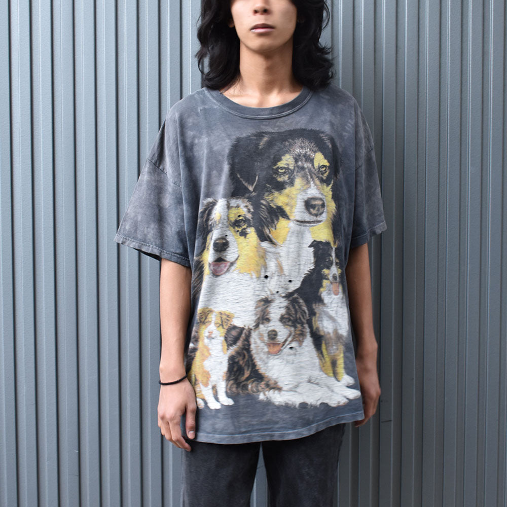 Y2K　THE MOUNTAIN/ザ マウンテン “DOG” 犬 アニマルプリント Tシャツ　230426