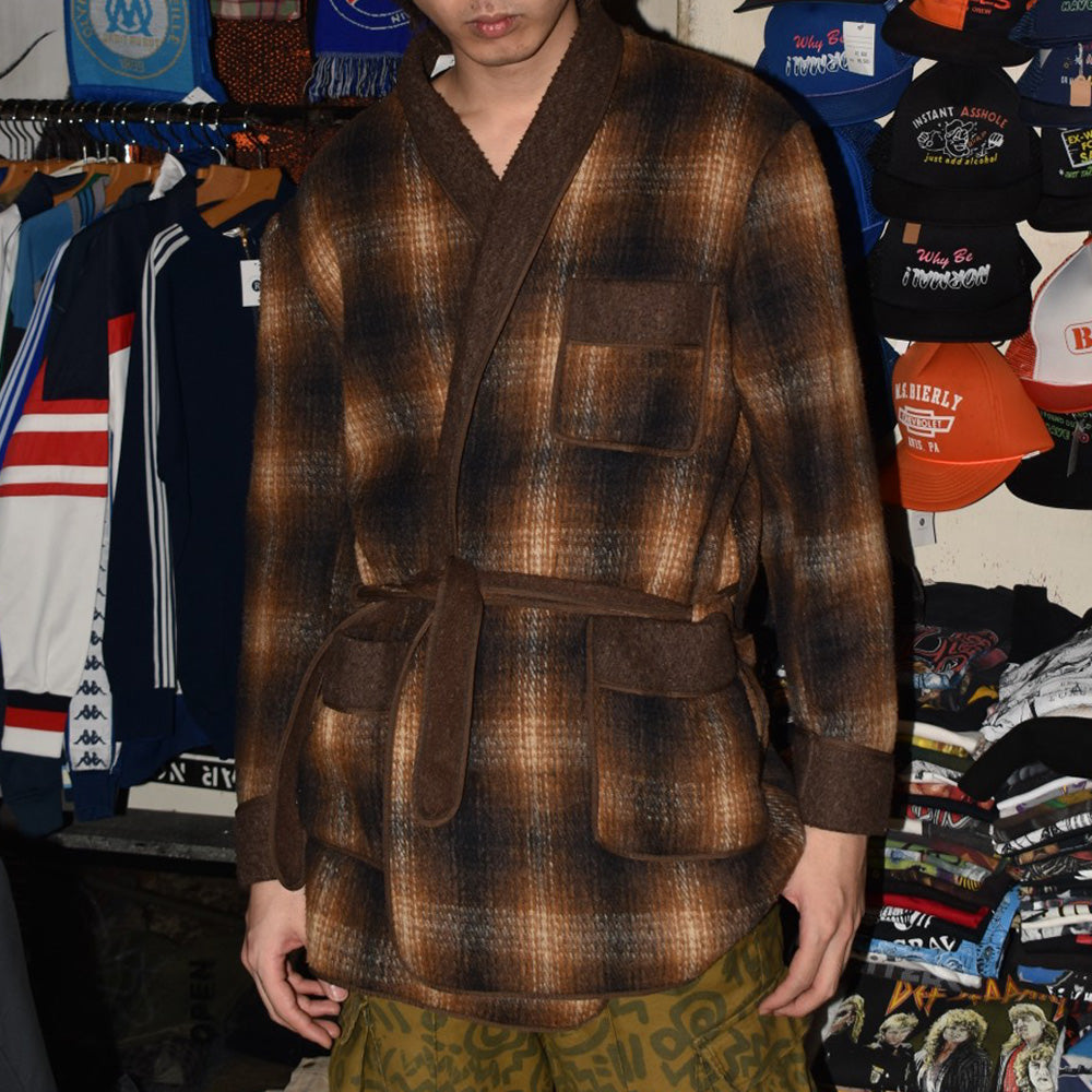 60’s Euro Vintage ウールオンブレ ガウン シャドーチェック 251128H