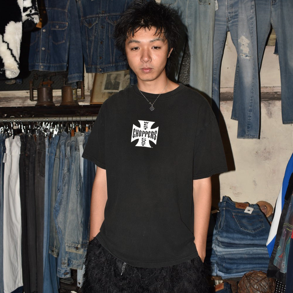 Y2K West Coast Choppers アイアンクロス バイカーTシャツ 260807H