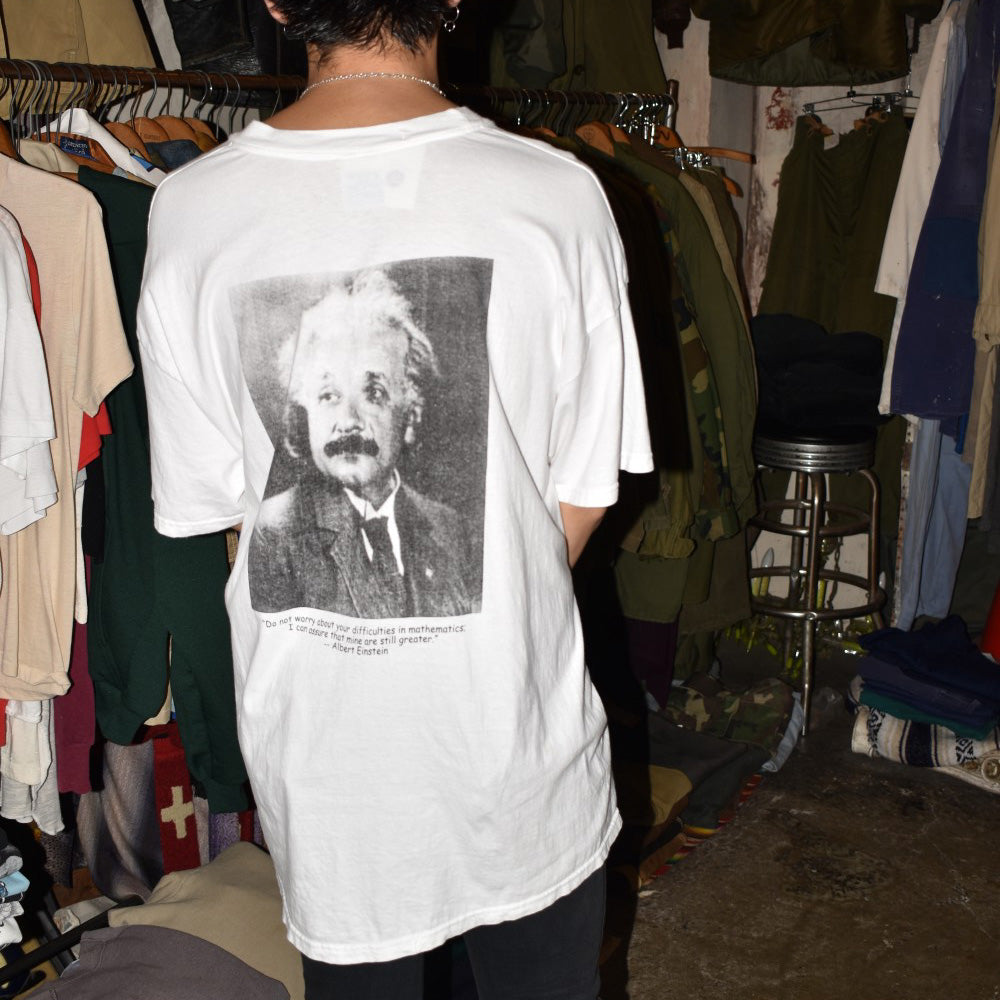 90's Albert Einstein アインシュタイン 数学学会 フォトTシャツ 260922H