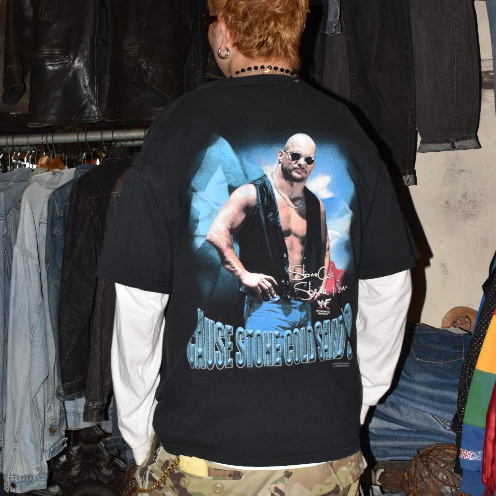 90's WWF “STONE COLD UNIVERSITY” Steve Austin プロレスT 260417H