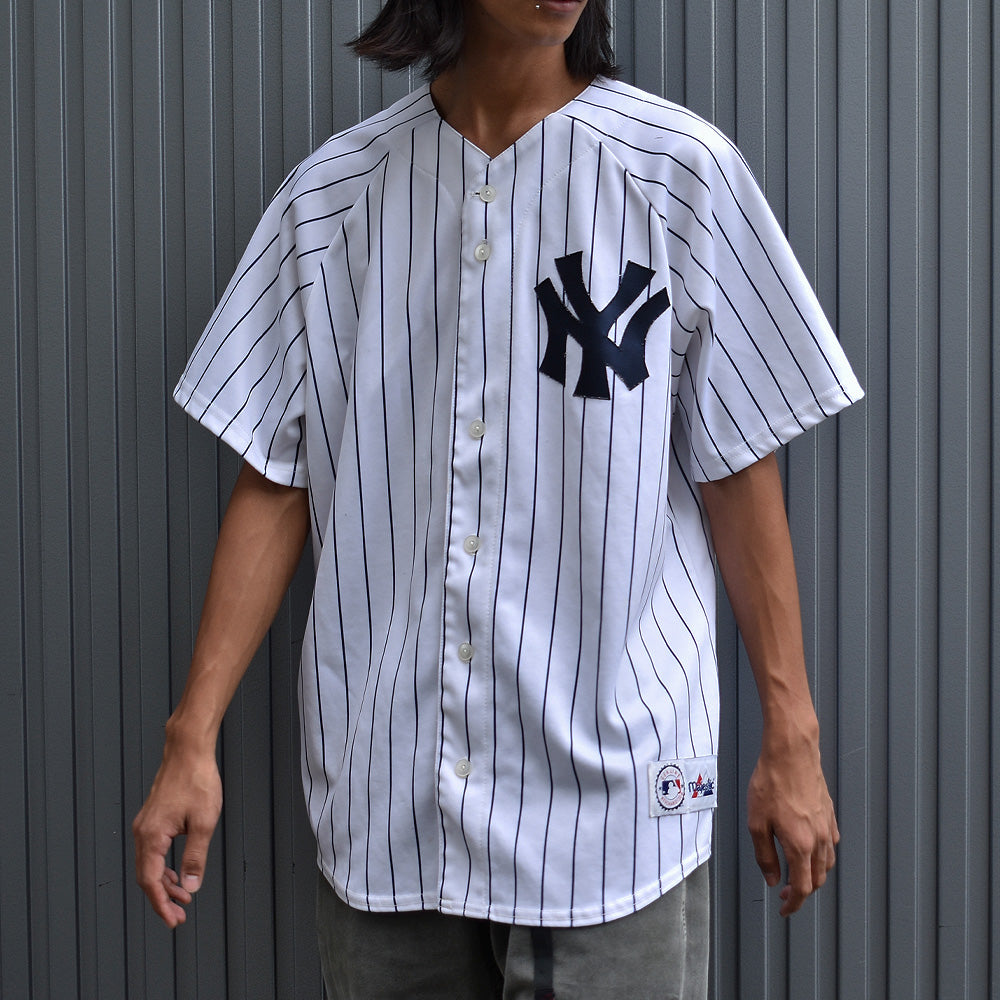 Y2K　MLB NY Yankees/ニューヨーク・ヤンキース “Jason Giambi #25” Majestic ベースボールシャツ　USA製　221003