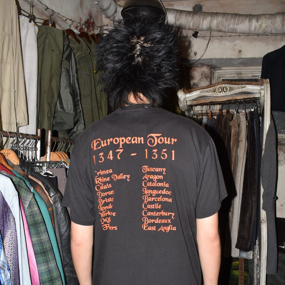 90's Black Death "European Tour 1347-1351" ペストTシャツ USA製 260804H