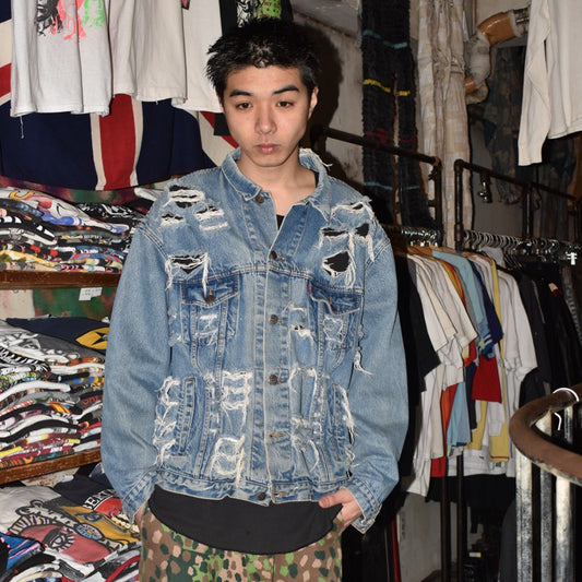 90's Levi's "Furst of a Kind" カスタム クラッシュデニムジャケット 260313H