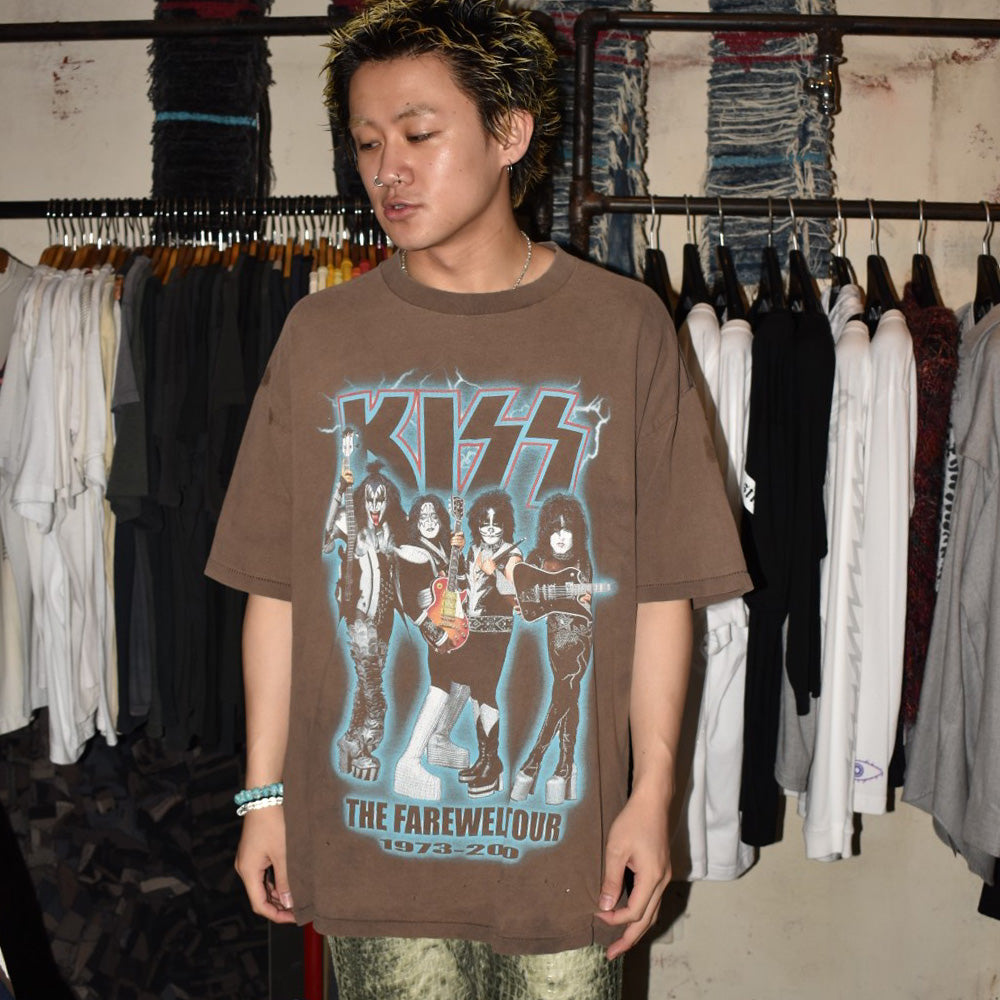 Y2K KISS "THE FAREWELL TOUR" 鬼フェード ロックTシャツ 260703H