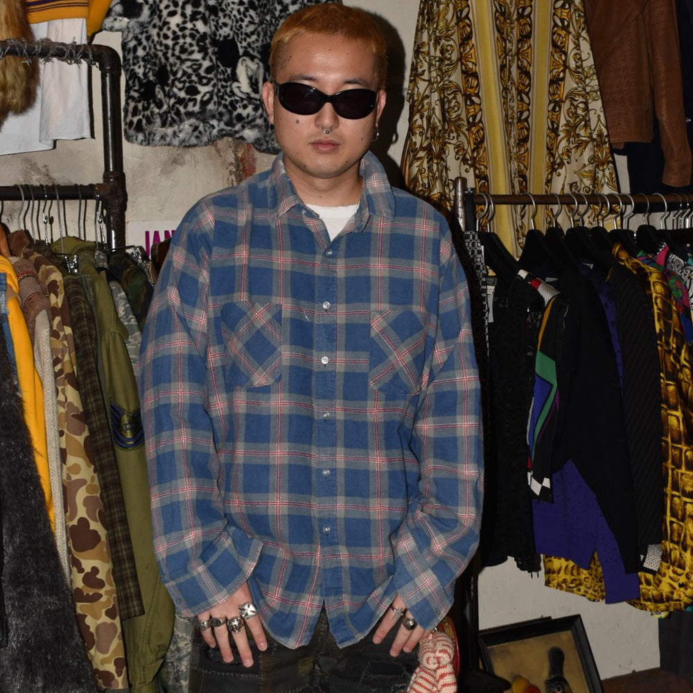 90’s American Edition ライトネルシャツ USA製 251128H