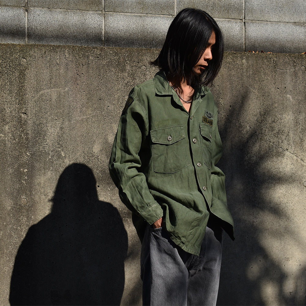 70's　U.S.ARMY シャツ袖 7th ユーティリティシャツ　230911
