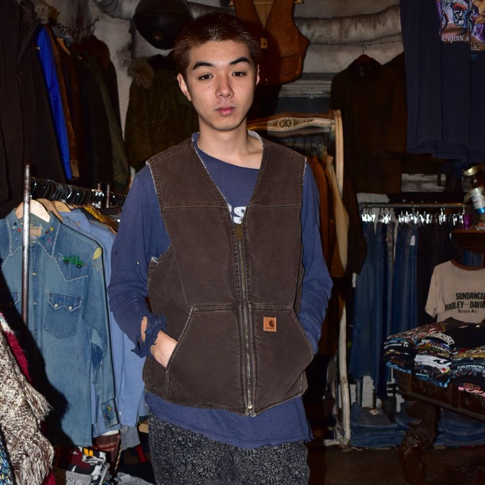 Carhartt サンドストーンダック ボアベスト 261016H