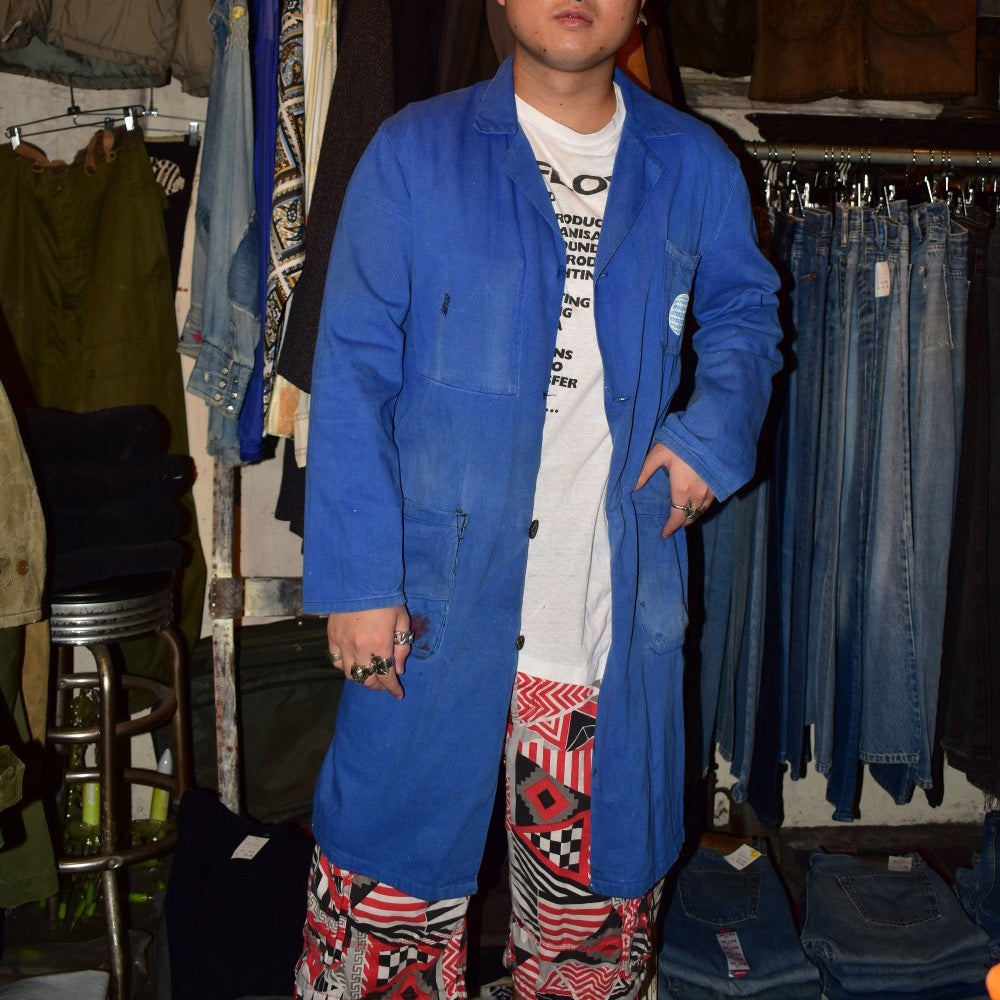 70’s aerospatiale ボロ&フェード フレンチワーク ショップコート 261027H