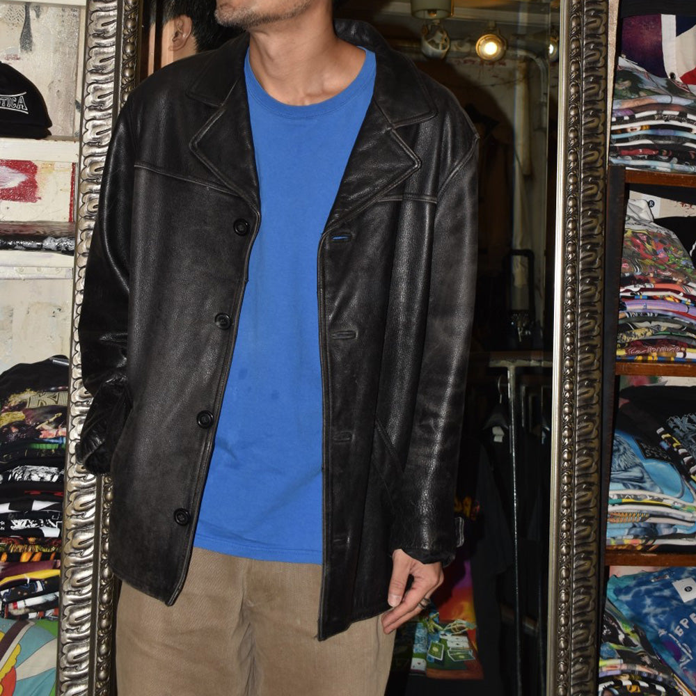 90’s Misty Harbor レザーカーコート 251104H