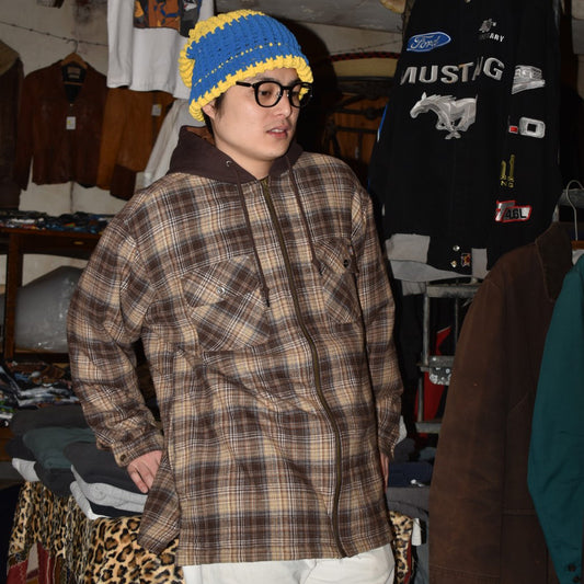 Y2K Dickies フード付き キルティングネルシャツ 260303H