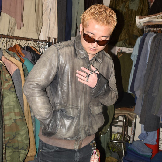 Y2K Mabrun 鬼フェード レザージャケット 260306H