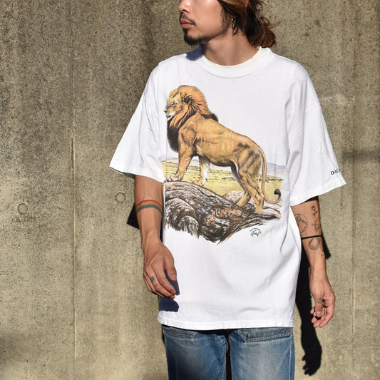 90's　DALLAS ZOO “Lion/ライオン” アニマルプリント Tシャツ　USA製　230821