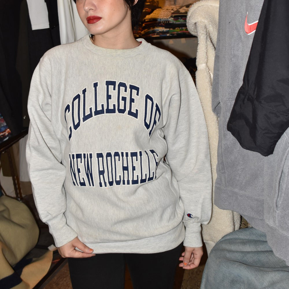 90’s Champion RW “COLLEGE OF NEW ROCHELLE” リバースウィーブ スウェット 251226H