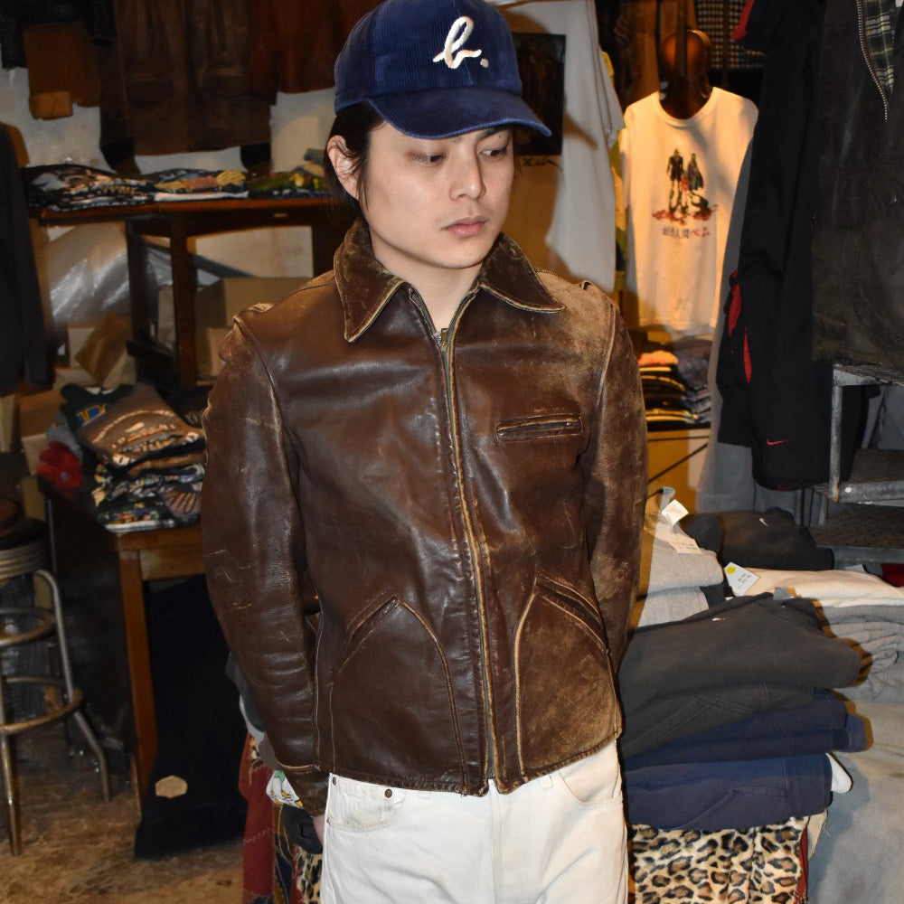 50’s Windward ホースハイド レザー スポーツジャケット 鬼フェード 260106H