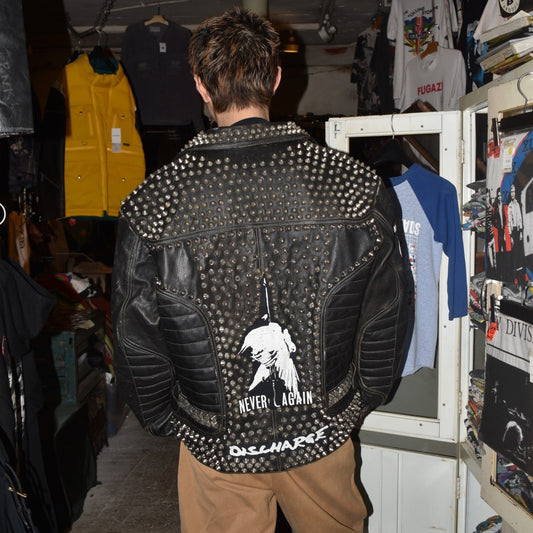 80's HEIN GERICKE UKパンク カスタムレザージャケット 鋲ジャン 260206H