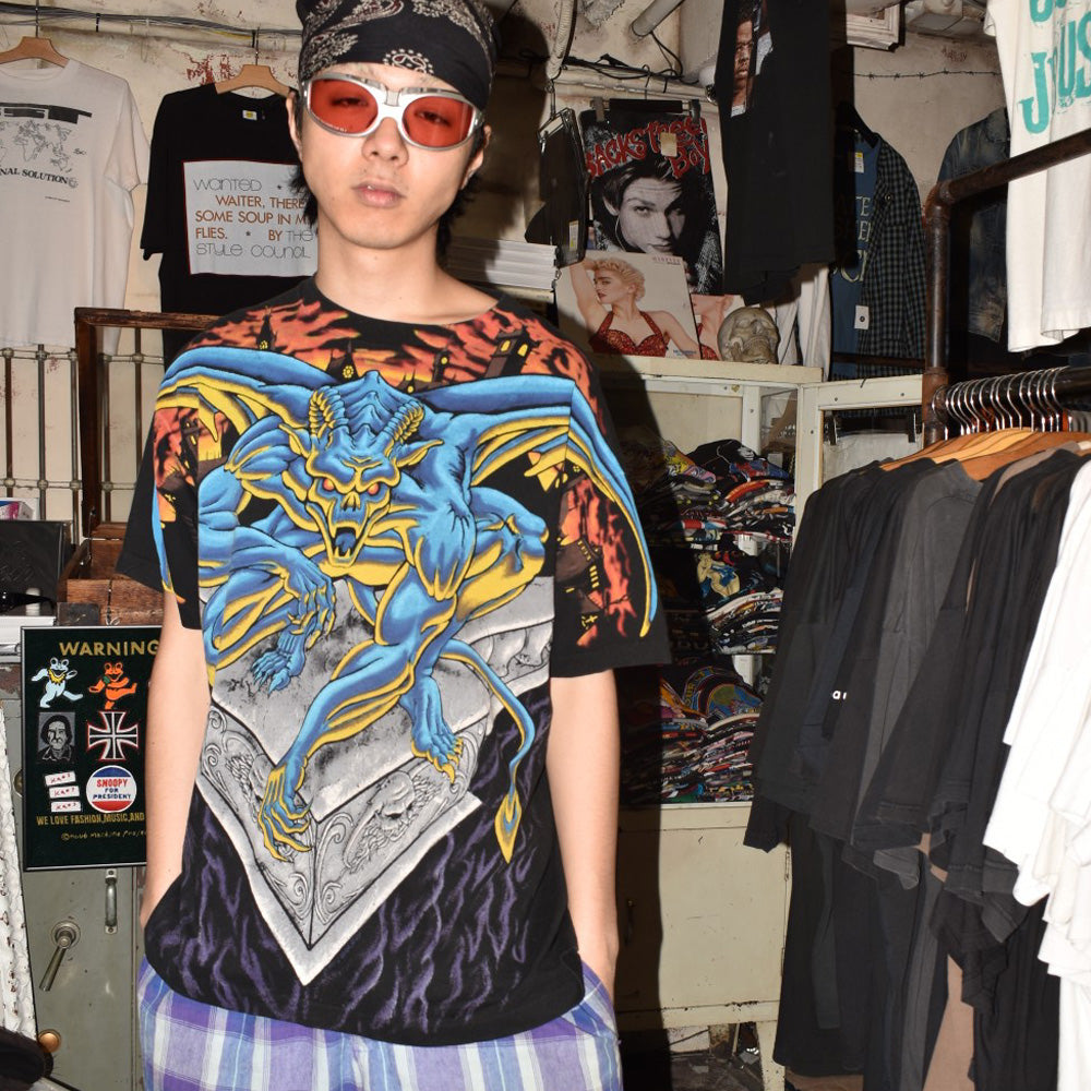90's LIQUID BLUE "Gargoyle" AOP Tシャツ260714H
