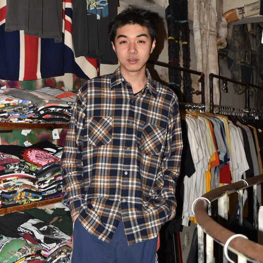 70's Montgomery Ward ライトフランネルシャツ 260327H