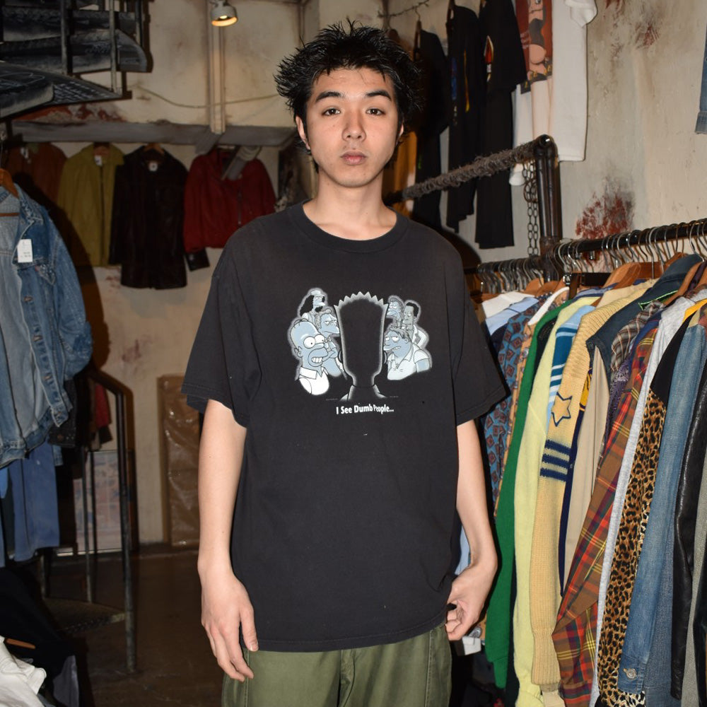 Y2K The Simpsons “I See Dumb People” パロディTシャツ 260424H