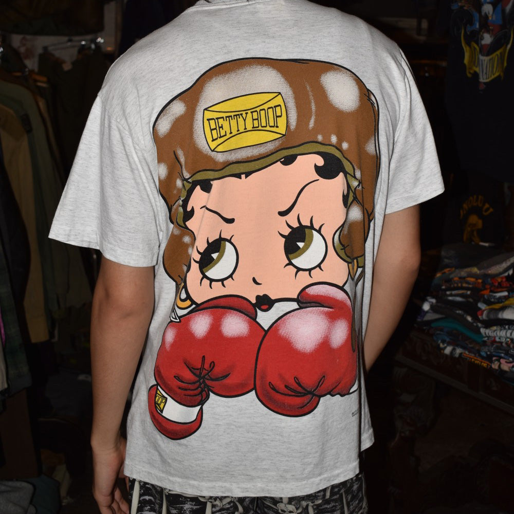 90's Betty Boop ボクシング 両面プリント キャラT USA製 260821H