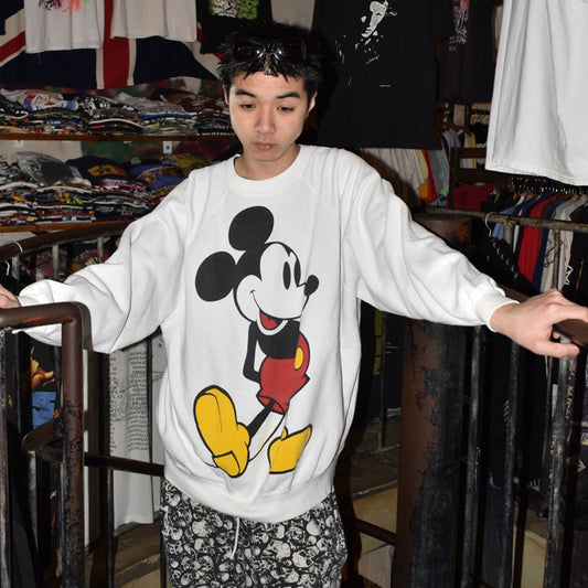 90's Disney Designs 大判プリント ミッキースウェット USA製 4XL 260317H