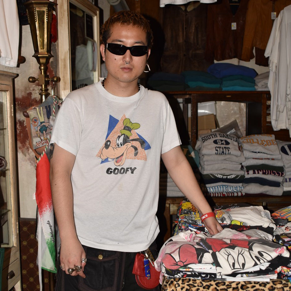 80's Disney "GOOFY" キャラクターTシャツ 260605H