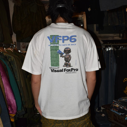 90's Microsoft "Visual FoxPro 6.0" Terminator Edition 企業Tシャツ 260922H