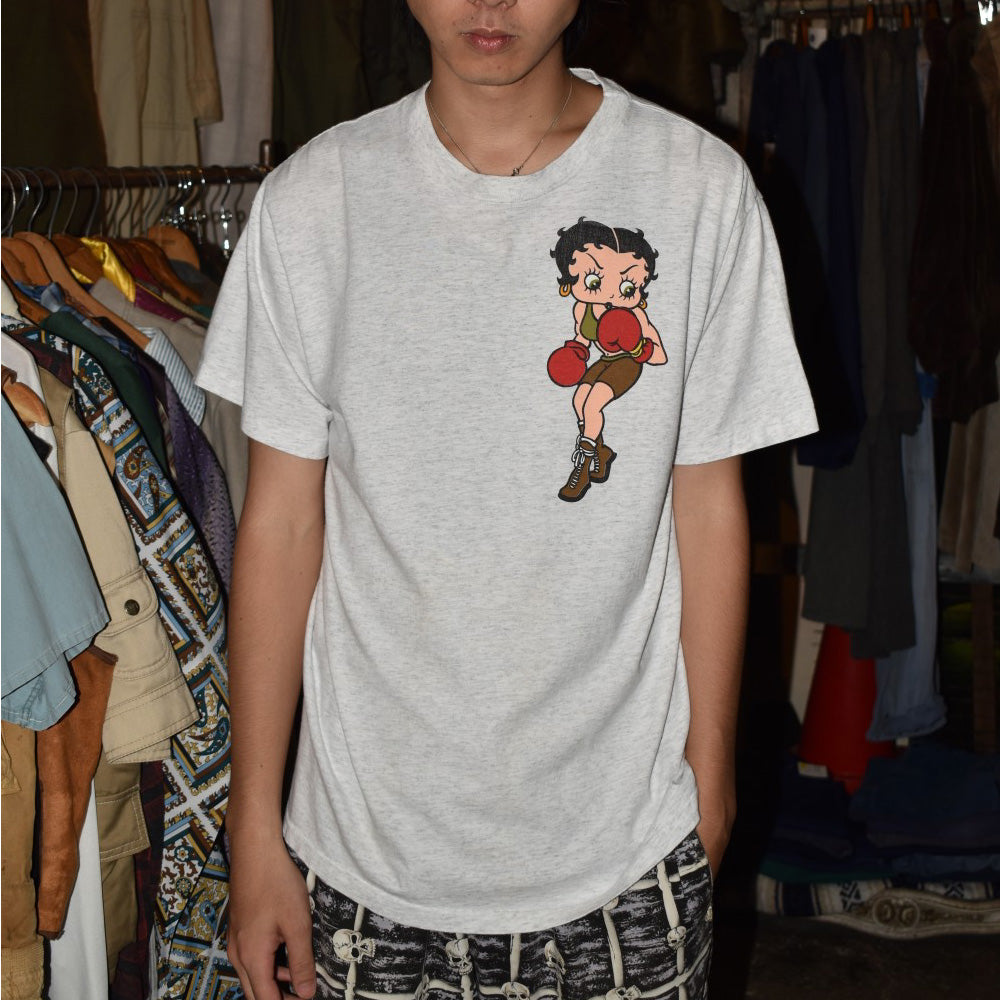 90's Betty Boop ボクシング 両面プリント キャラT USA製 260821H