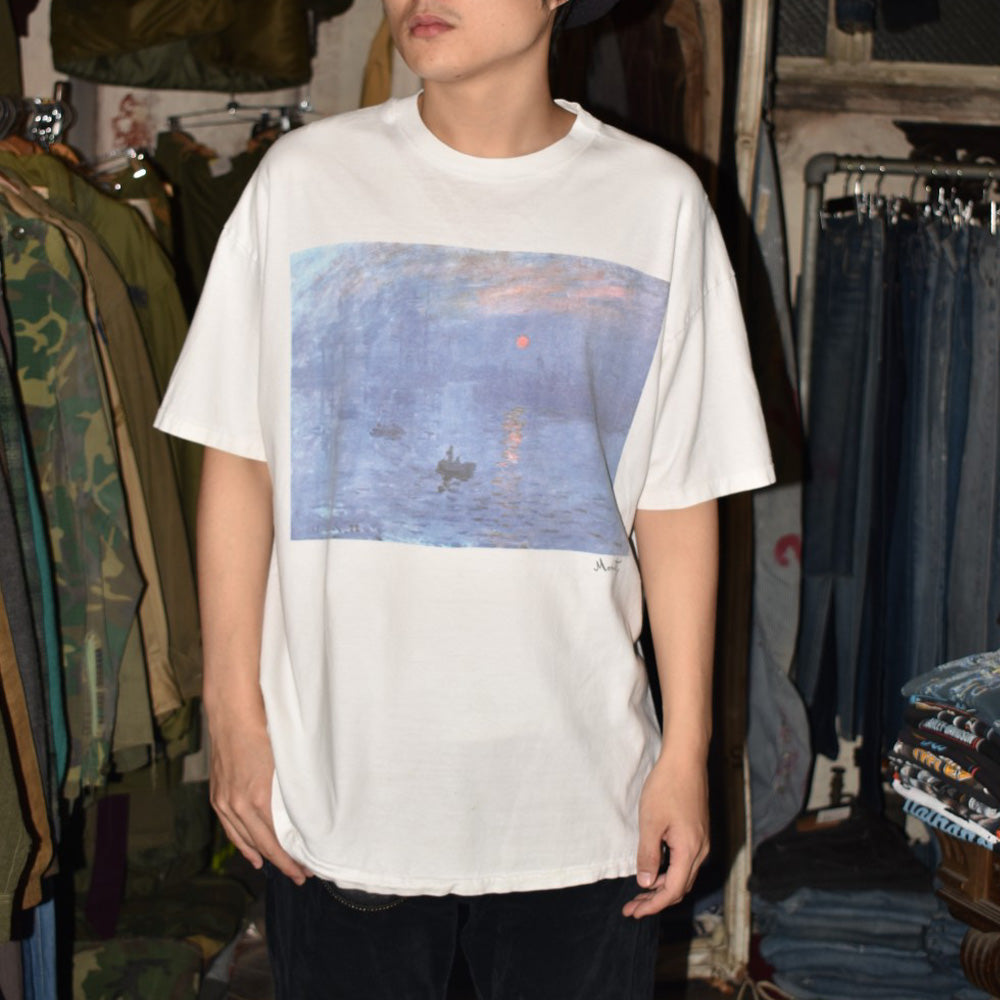 Claude Monet クロード・モネ 印象・日の出 アートTシャツ 90s USA製