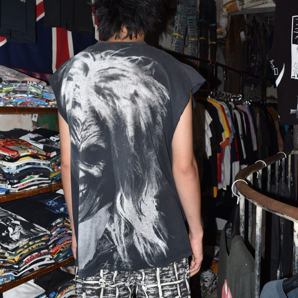 Y2K IRON MAIDEN "BRAVE NEW WORLD" カットオフ ヘヴィメタル ロックTシャツ 260731H