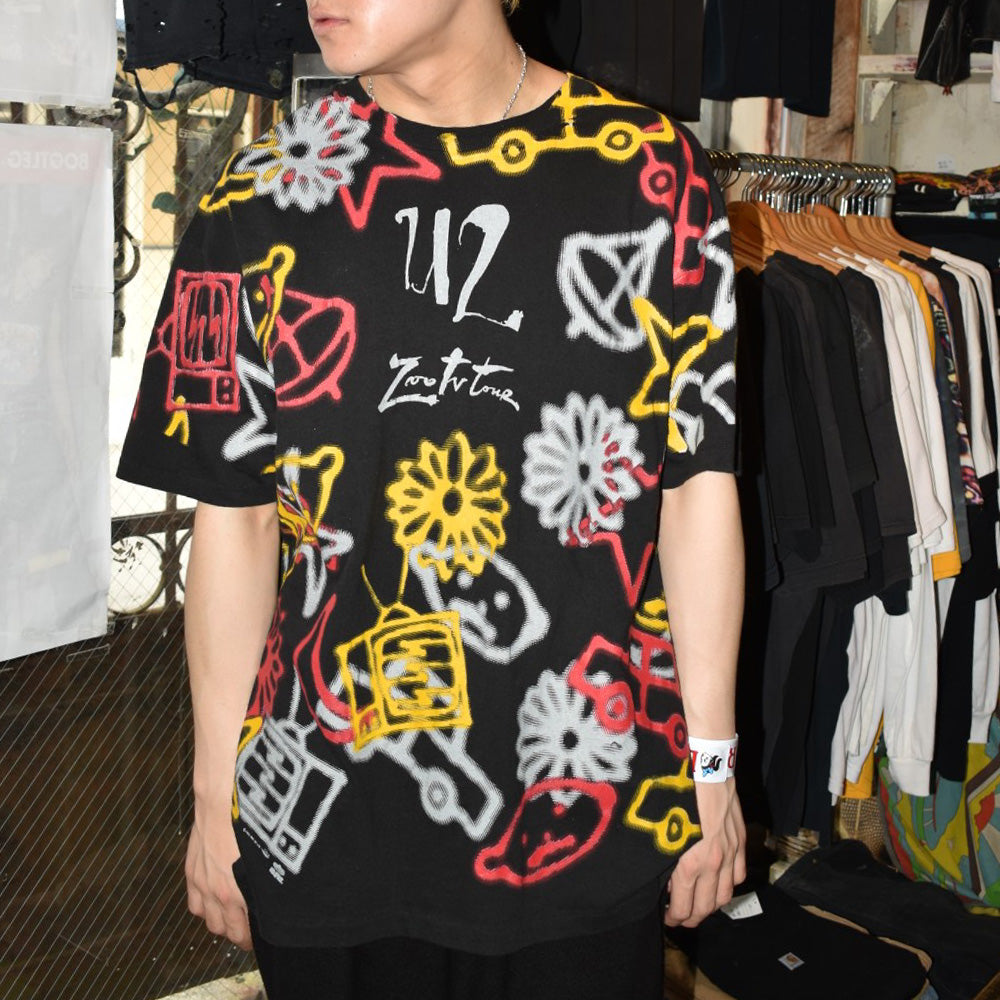 90’s U2 “Zoo TV Tour” AOP ロックTシャツ 260526H